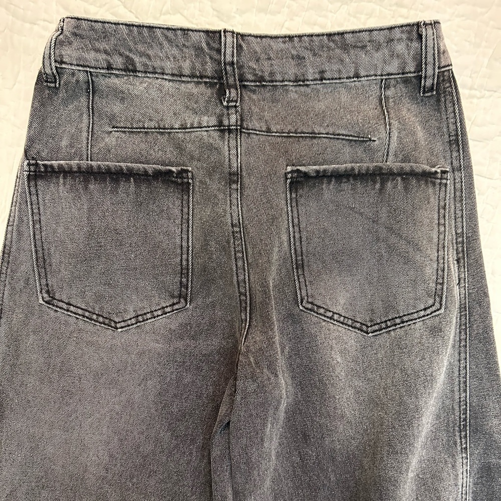 HUNGSON Women's Barrel Jeans Wide Leg Mid Rise Loose Y2k Baggy Jeans Denim NWT - Picture 6 of 6